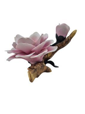 Westminster Floral Figurine Pink Flower Rose Porcelain Taiwan Vinitage Decor